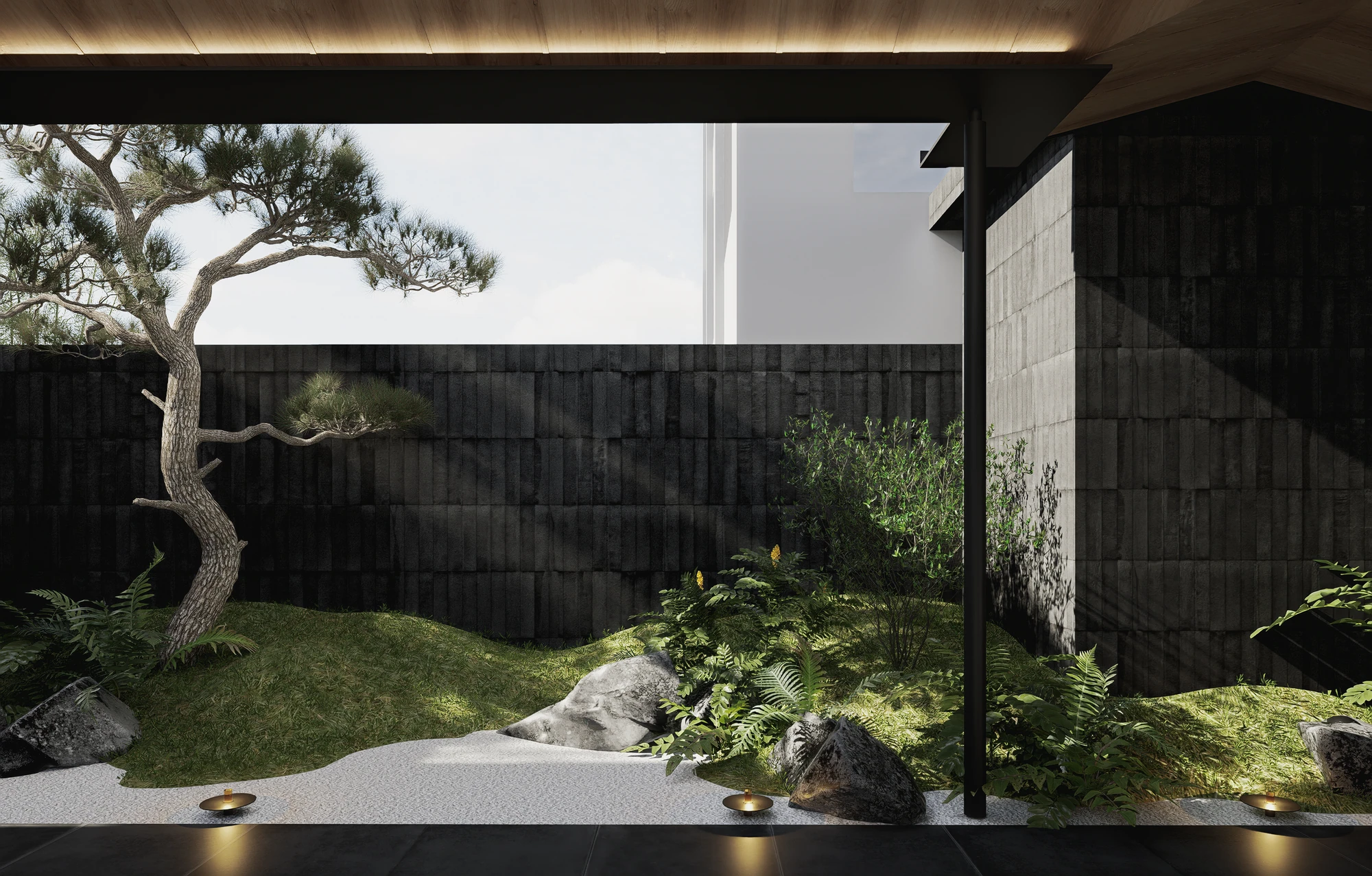 Orchid Pavilion · Framed courtyard