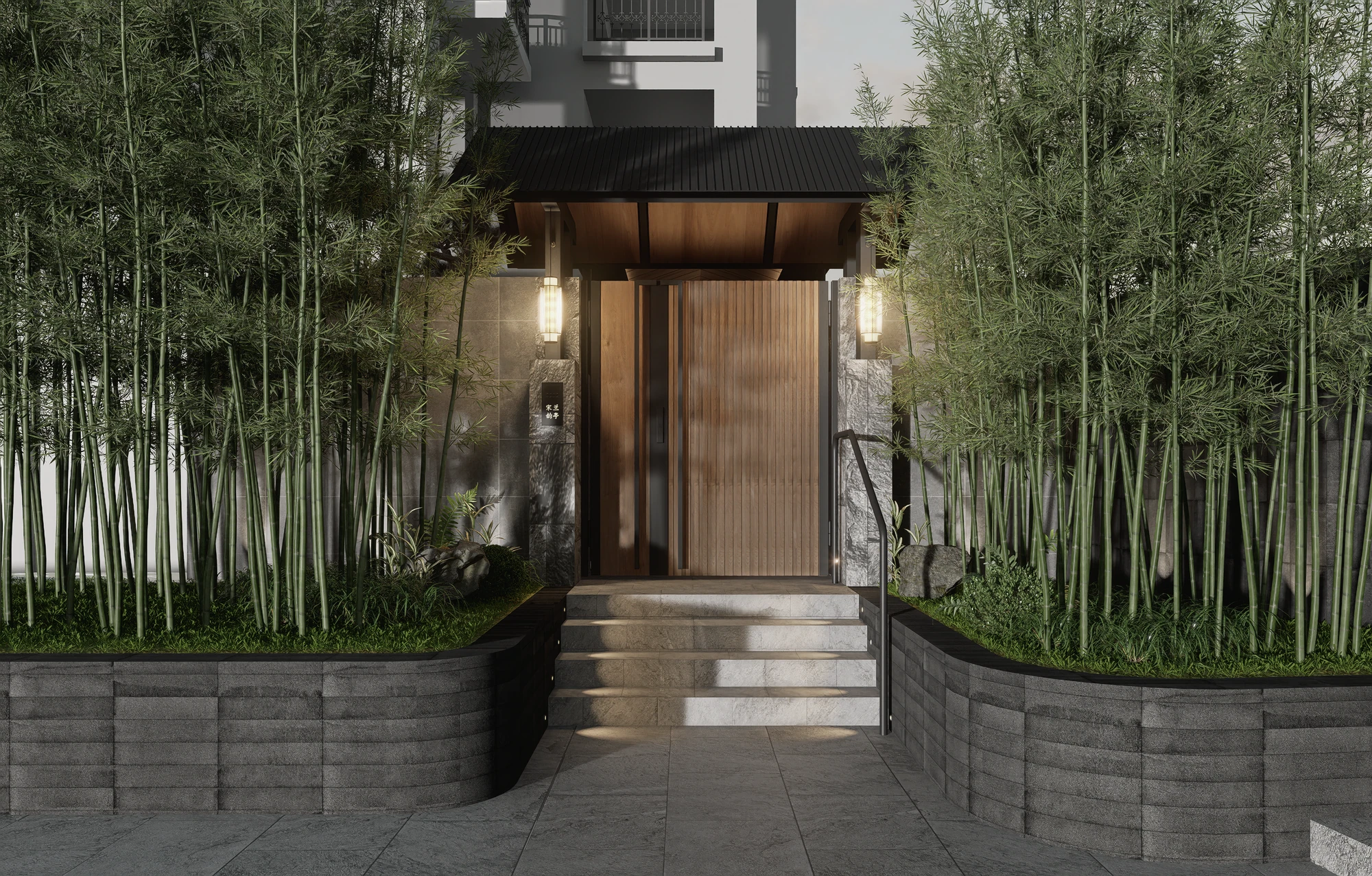 Orchid Pavilion · Bamboo grove and entrance